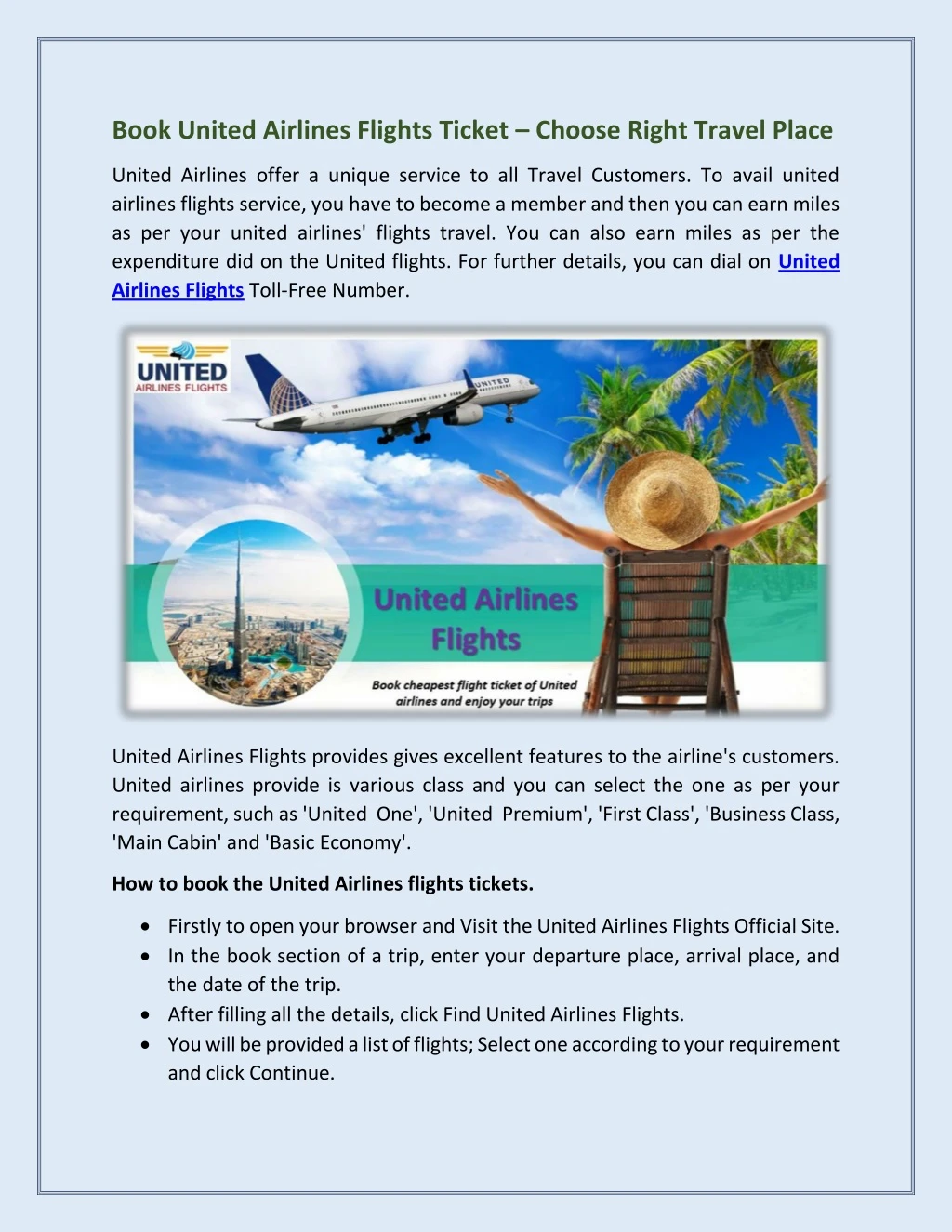 book united airlines flights ticket choose right
