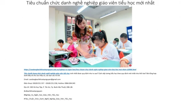 ti u chu n ch c danh ngh nghi p gi o vi n ti u h c m i nh t