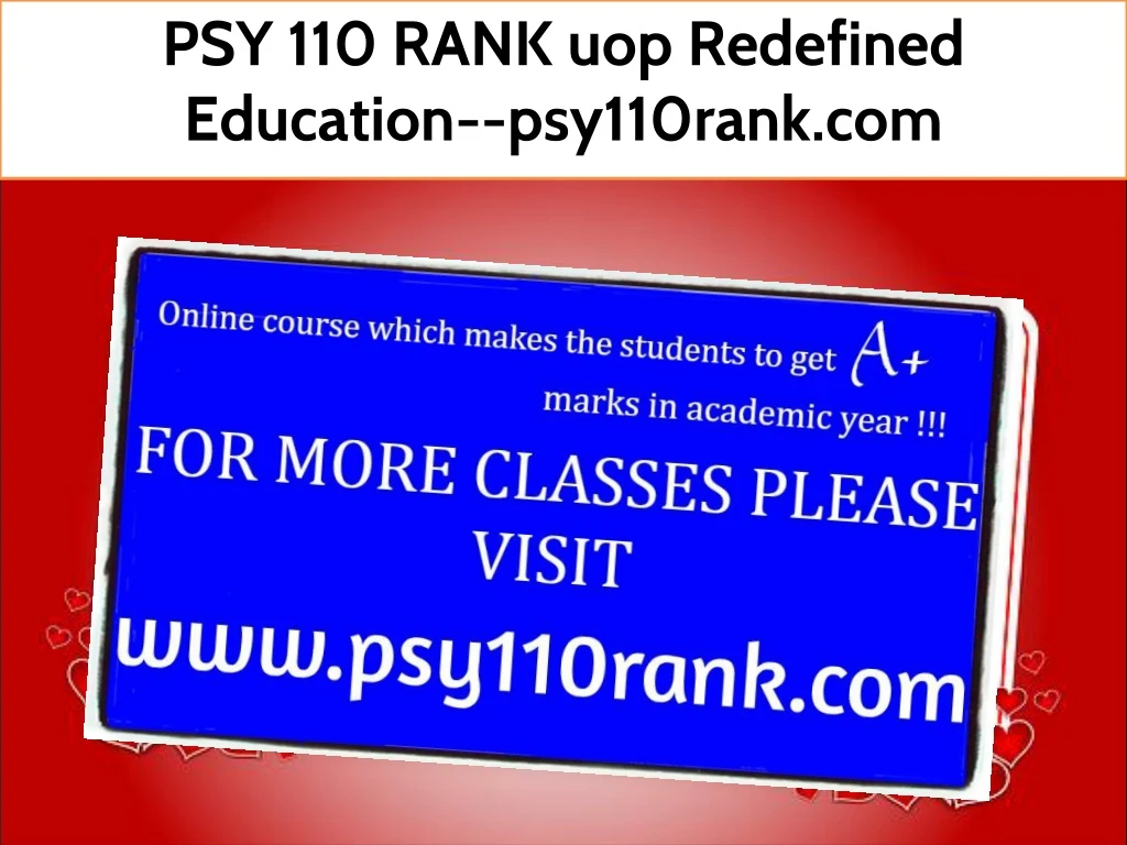 psy 110 rank uop redefined education psy110rank