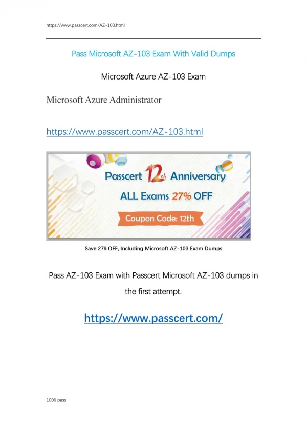 Microsoft AZ-103 Exam Dumps