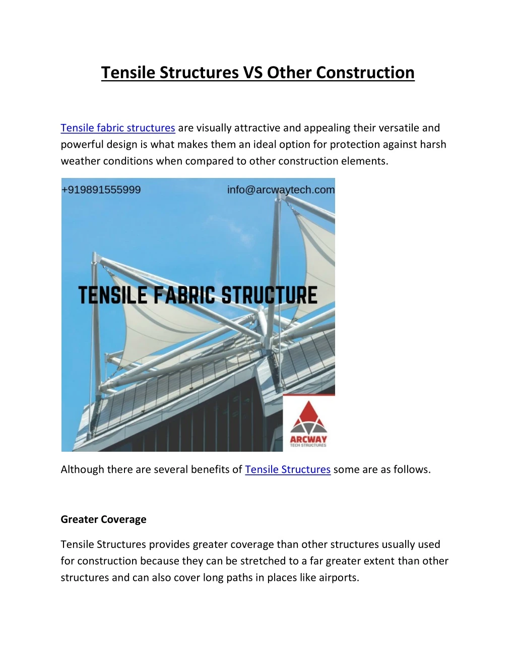 tensile structures vs other construction