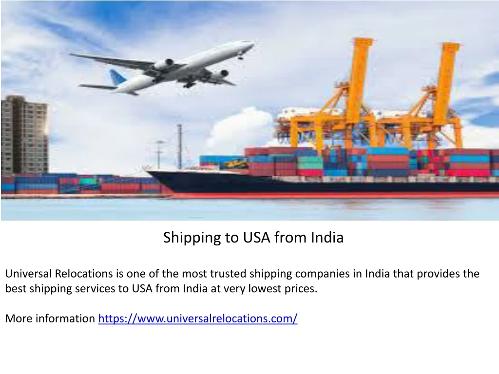 shipping to usa from india