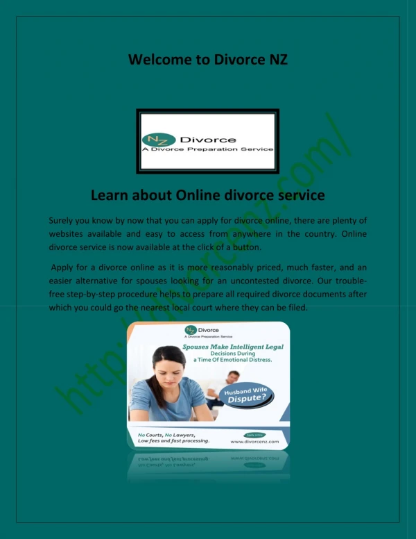 online divorce service, Apply for a divorce online, fast divorce