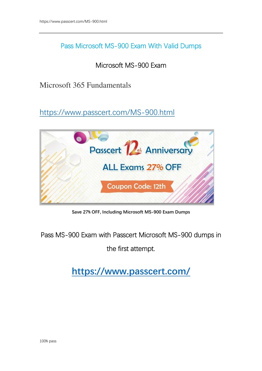 https www passcert com ms 900 html