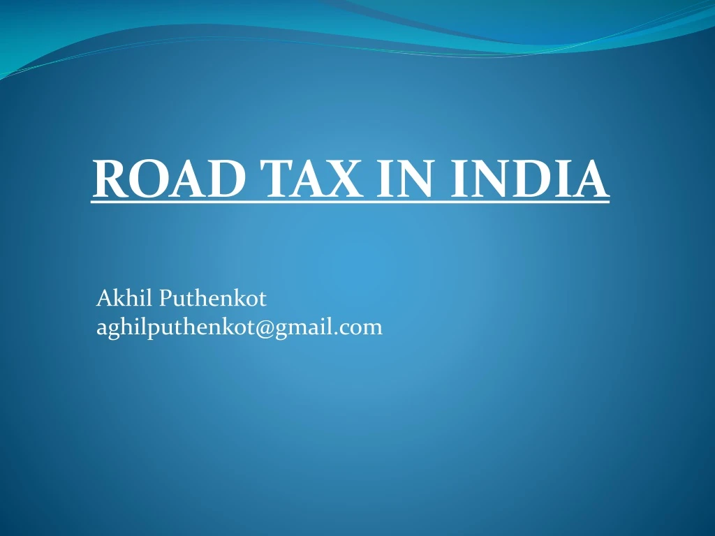 road tax in india