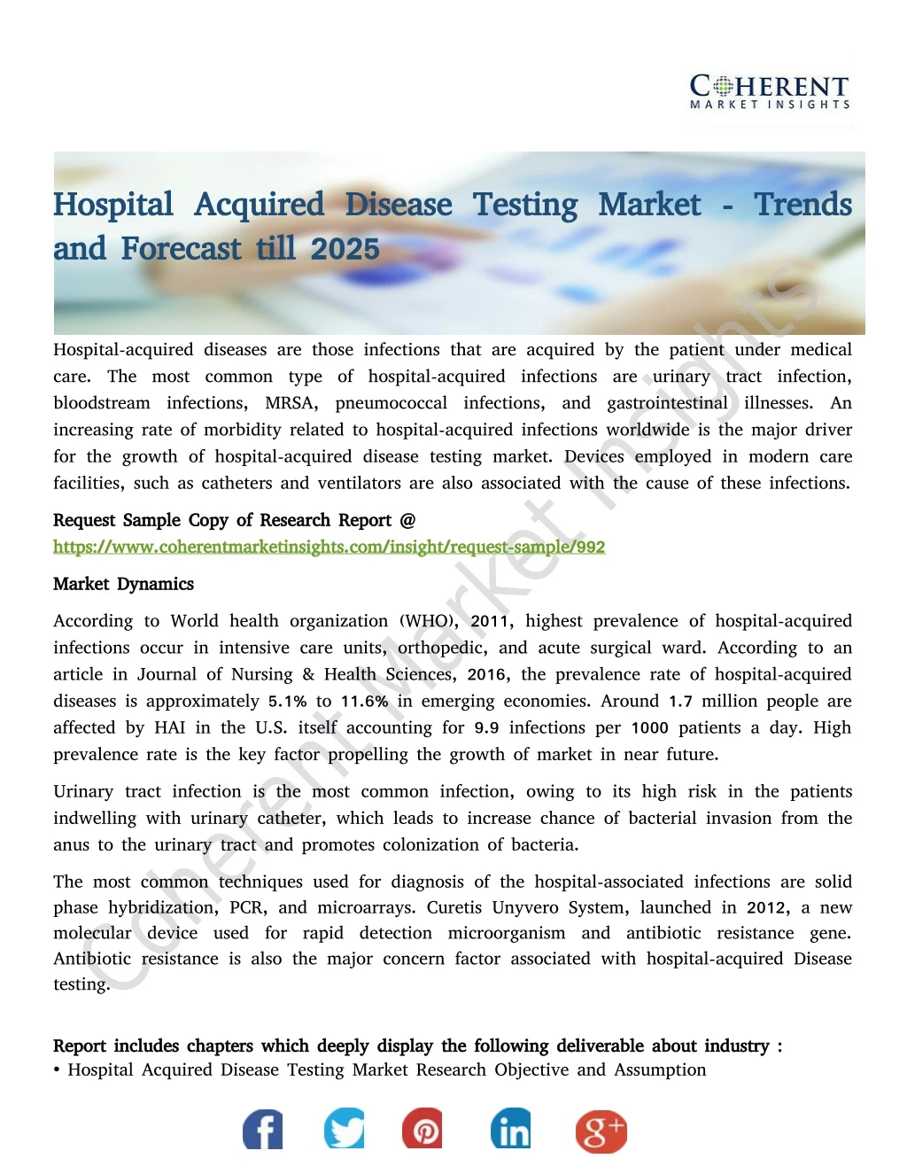 hospital acquired disease testing market trends