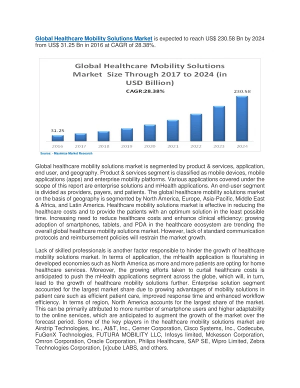 Global Healthcare Mobility Solutions Market