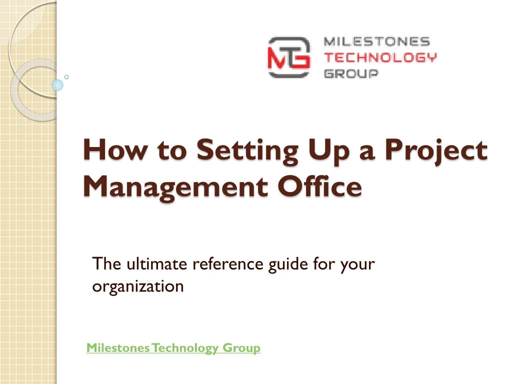 how to setting up a project management office