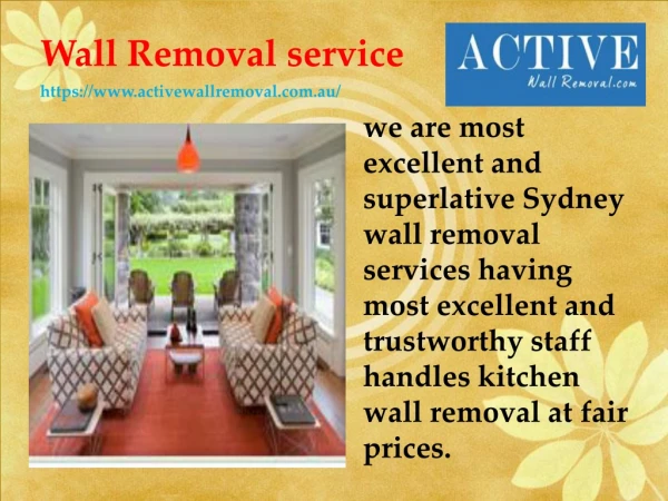 Wall Removal services
