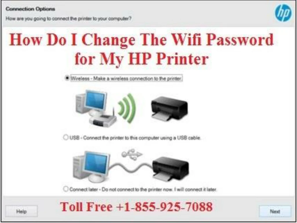 how do i change the wifi password for my hp printer