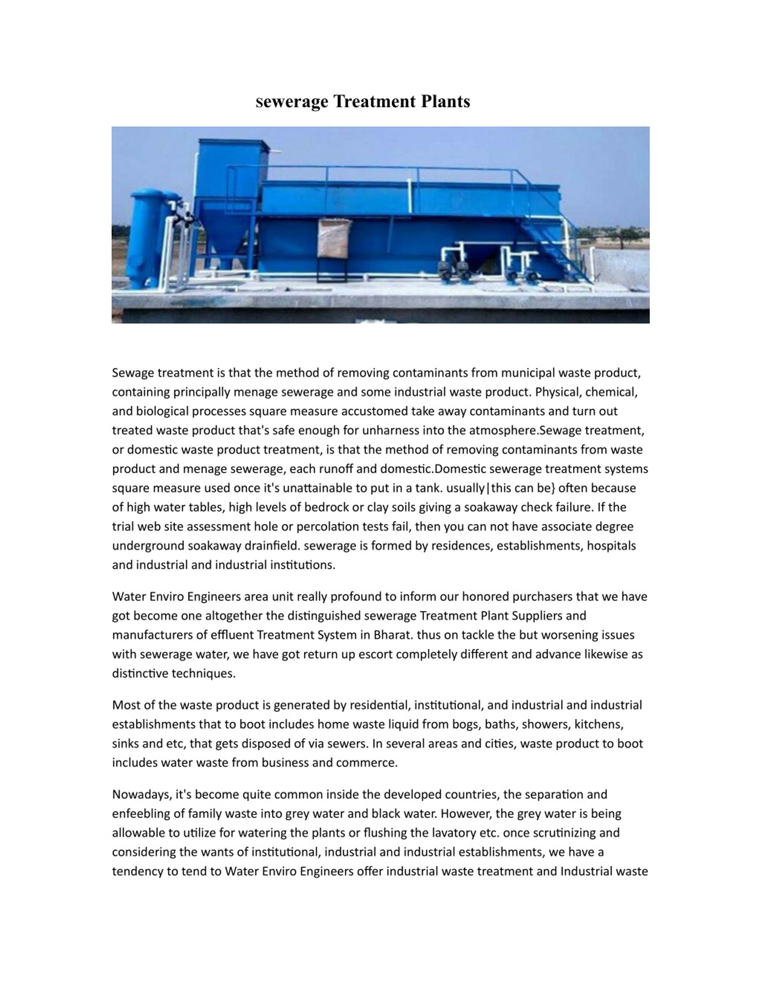 PPT - Sewage Treatment Plant PowerPoint Presentation, free download ...