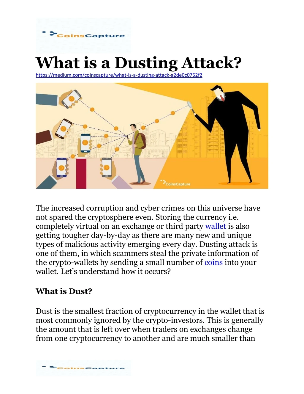 what is a dusting attack https medium