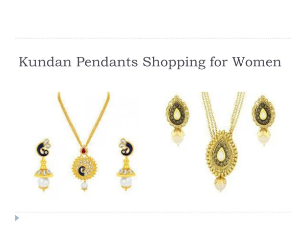 Kundan Pendants Shopping for Women