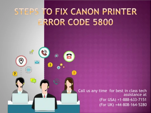 Ppt How To Fix Canon Printer Error Code 5800 Powerpoint Presentation Id12089524 8661