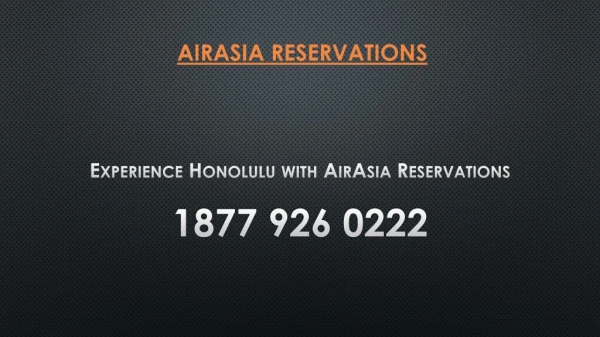Experience Honolulu with AirAsia Reservations