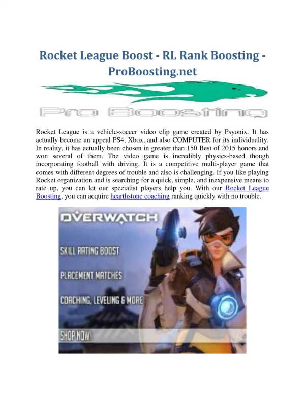Rocket League Boost - RL Rank Boosting - ProBoosting.net
