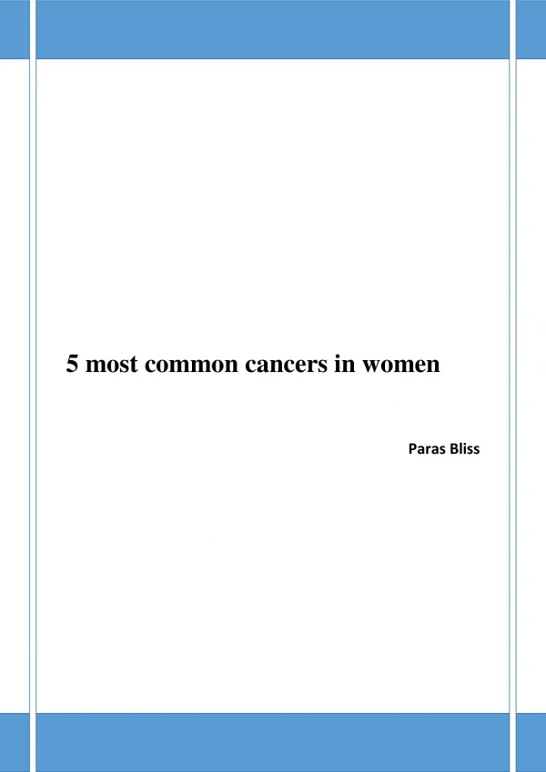 5 most common cancers in women