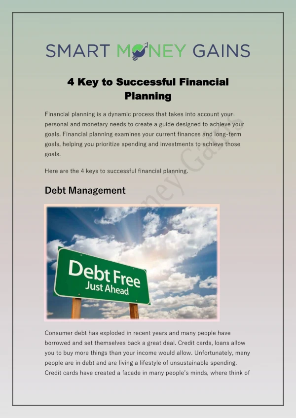 4 Key to Successful Financial Planning