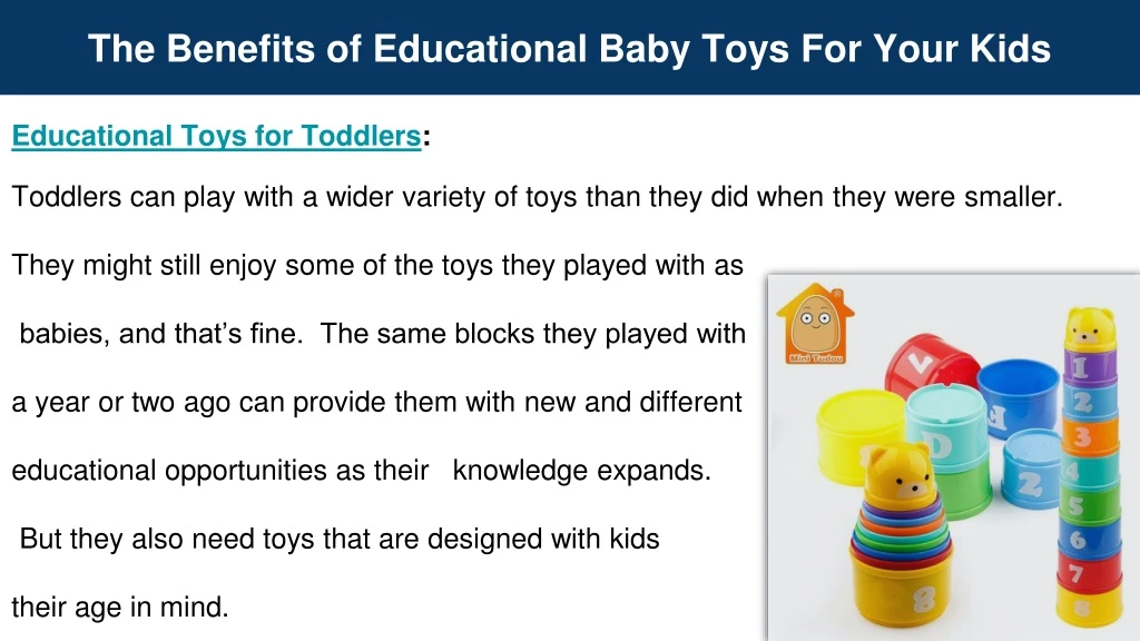 the benefits of educational baby toys for your