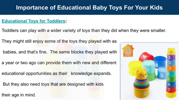 Importance of Educational Baby Toys For Your Kids