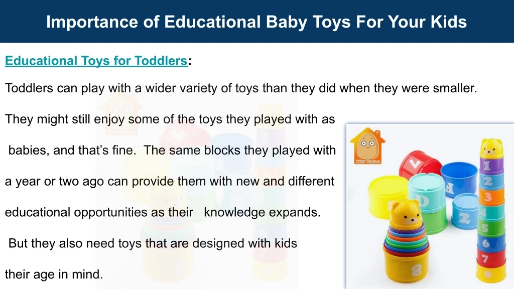 importance of educational baby toys for your kids