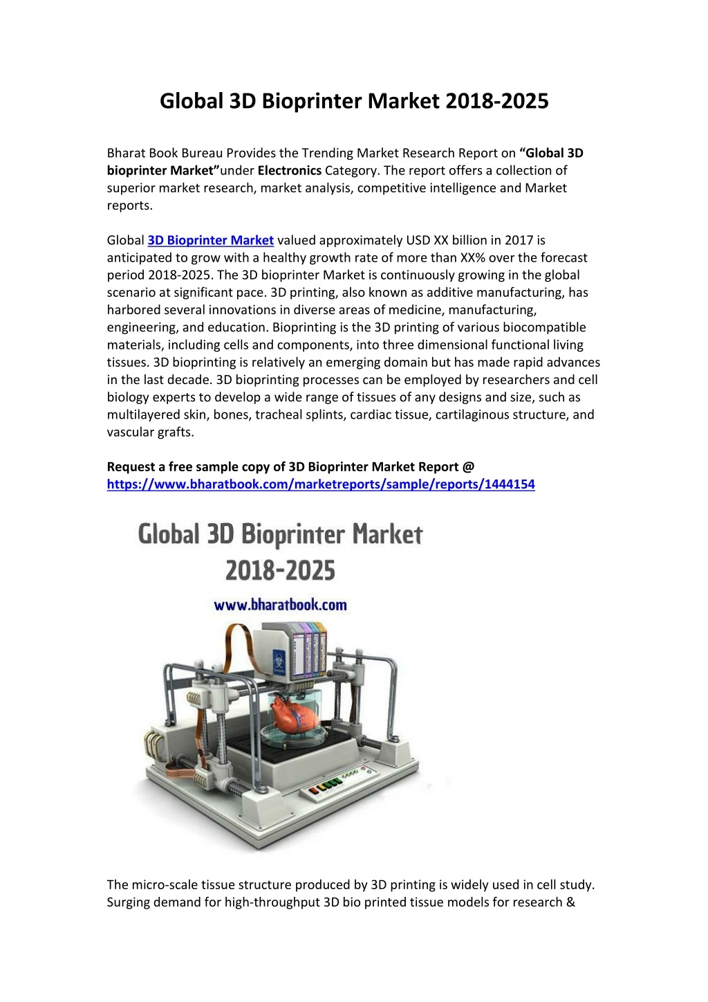 global 3d bioprinter market 2018 2025