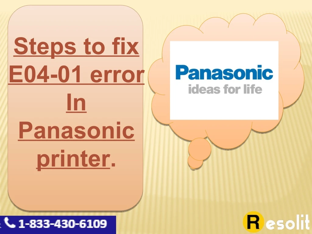 steps to fix e04 01 error in panasonic printer