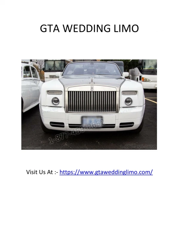 Best Wedding Service in Toronto-GTA Wedding Limo
