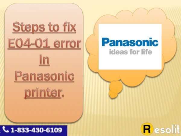 How to fix E04-01 error in Panasonic printer?