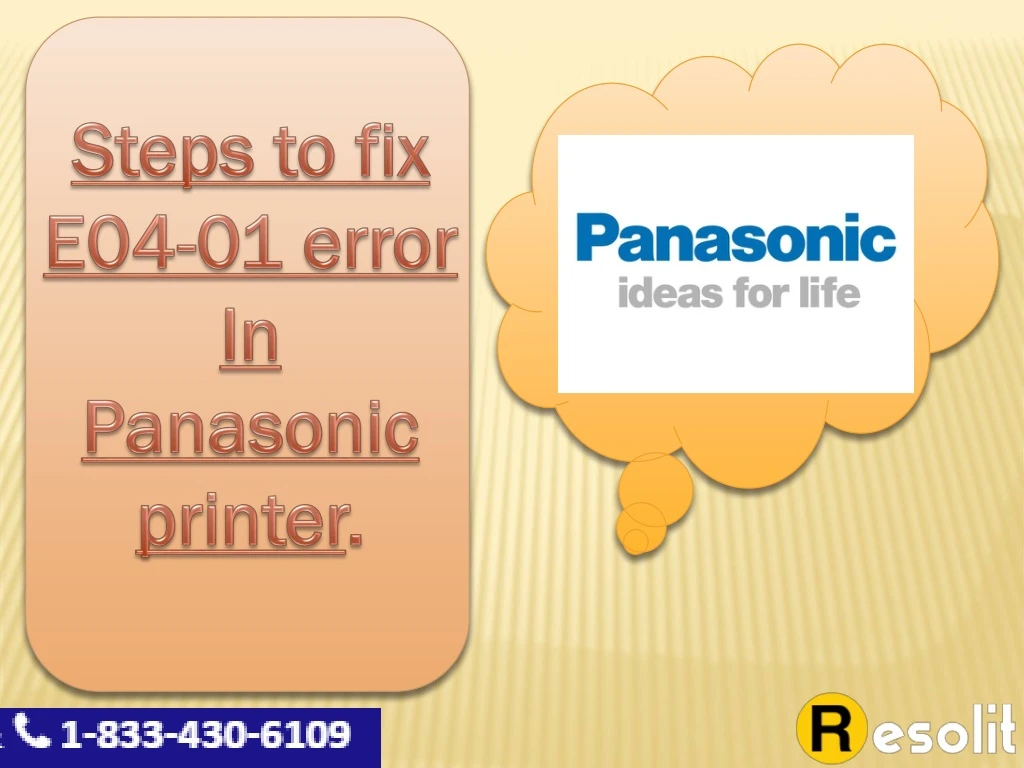 steps to fix e04 01 error in panasonic printer