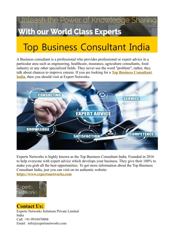 Top Business Consultant India