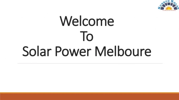 Solar Power Melbourne