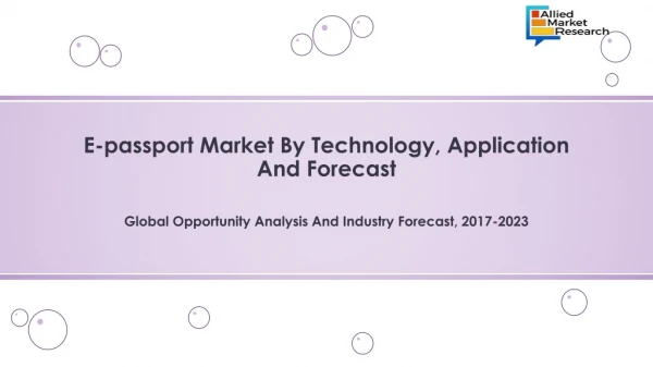 E-passport market - Future Forecast