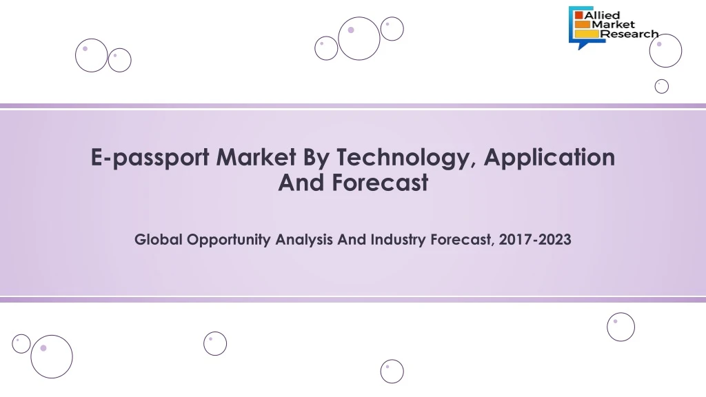 e passport market by technology application and forecast