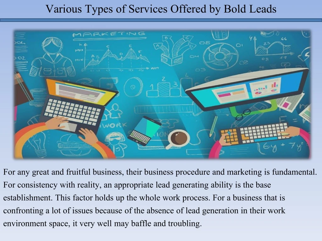 various types of services offered by bold leads