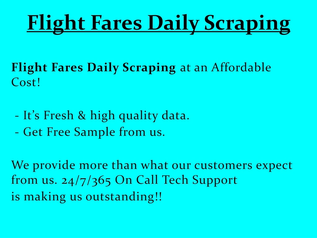 flight fares daily scraping