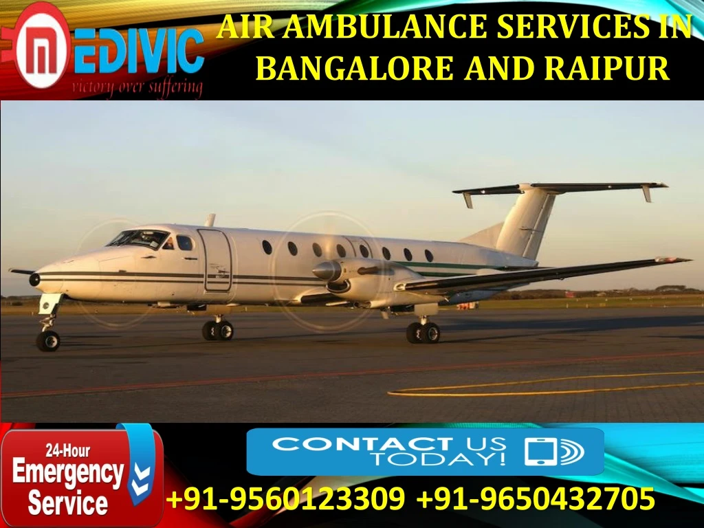 air ambulance services in bangalore and raipur