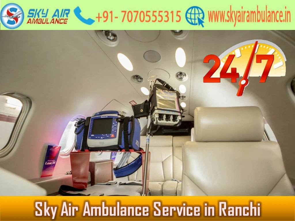 sky air ambulance service in ranchi