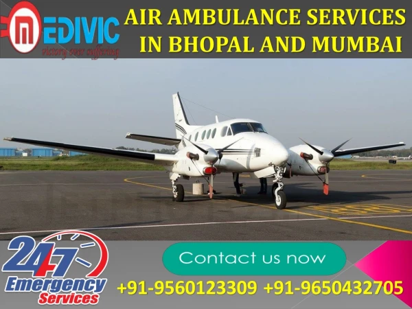 Get Remarkable ICU Support Air Ambulance Services in Bhopal by Medivic