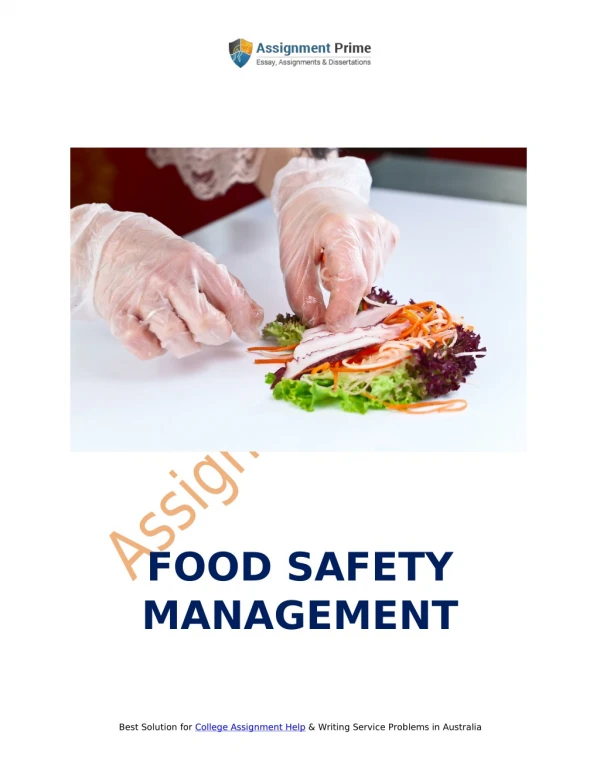 Different Control Methods and Functions for Food Safety Management