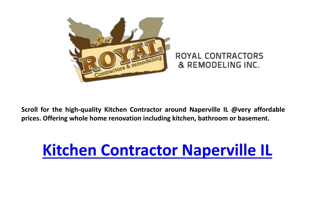 scroll for the high quality kitchen contractor
