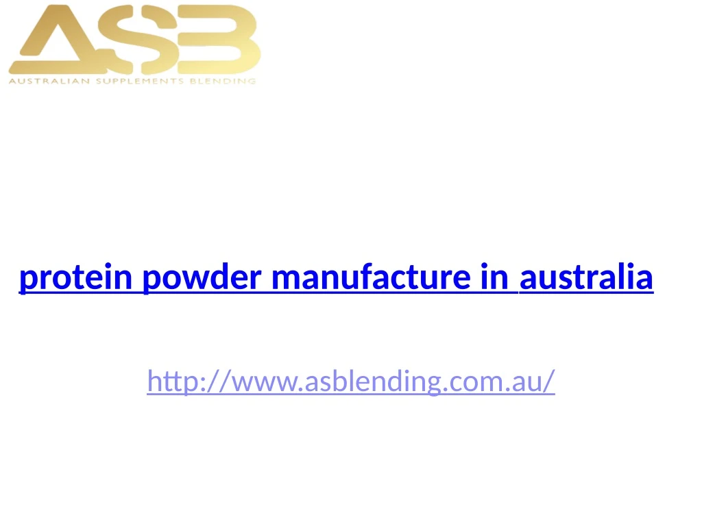 protein powder manufacture in australia