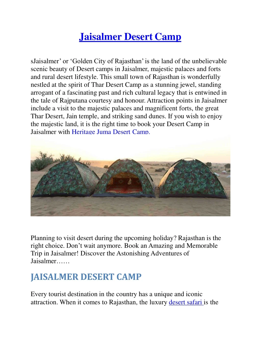 jaisalmer desert camp
