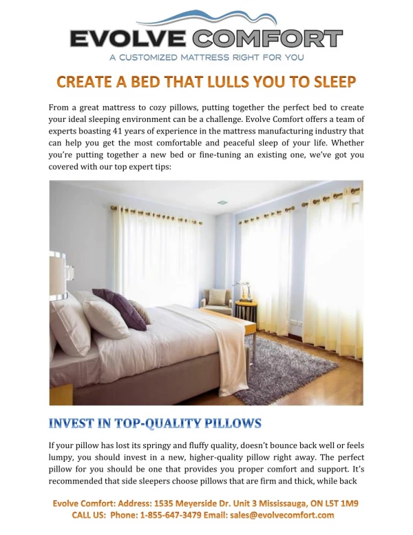 Create A Bed That Lulls You To Sleep