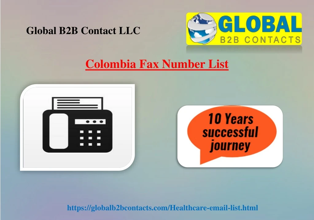 colombia fax number list