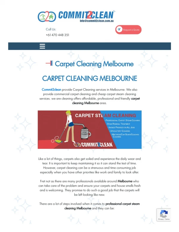 Get Best Carpet Cleaning Melbourne | Commit2clean