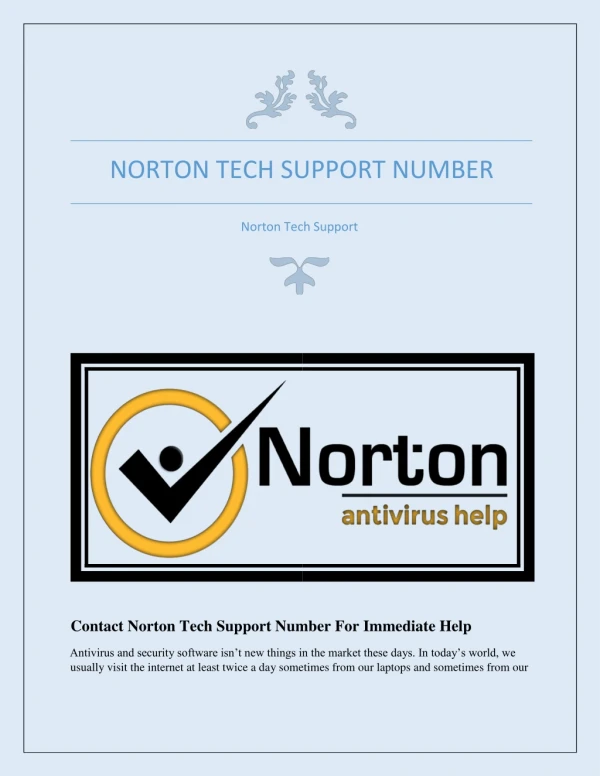 Norton phone Number