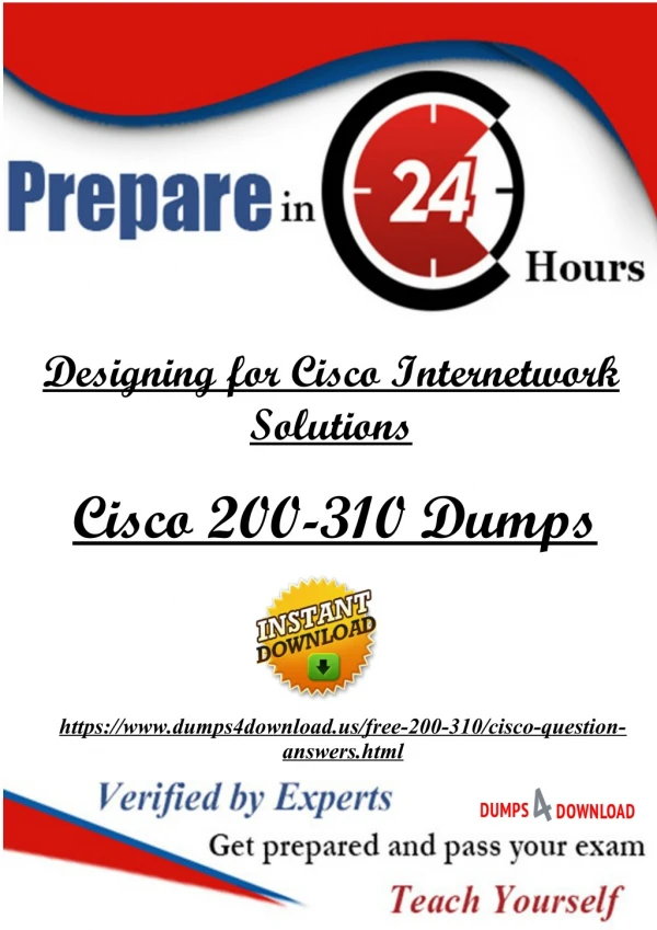 Get Cisco 200-310 Exam Real Questions - Cisco 200-310 Dumps Dumps4Download.us