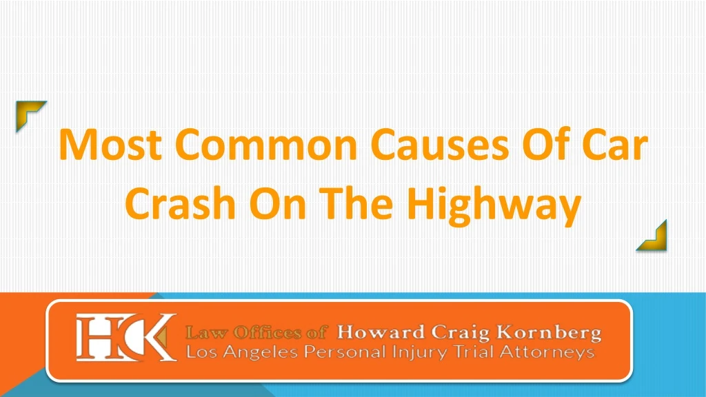 most common causes of car crash on the highway