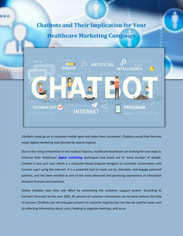 Chatbots and Their Implication for Your Healthcare Marketing Campaign